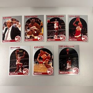 Vintage NBA Hoops Atlanta Hawks Player Lot - 1990-91 Era Basketball Cards